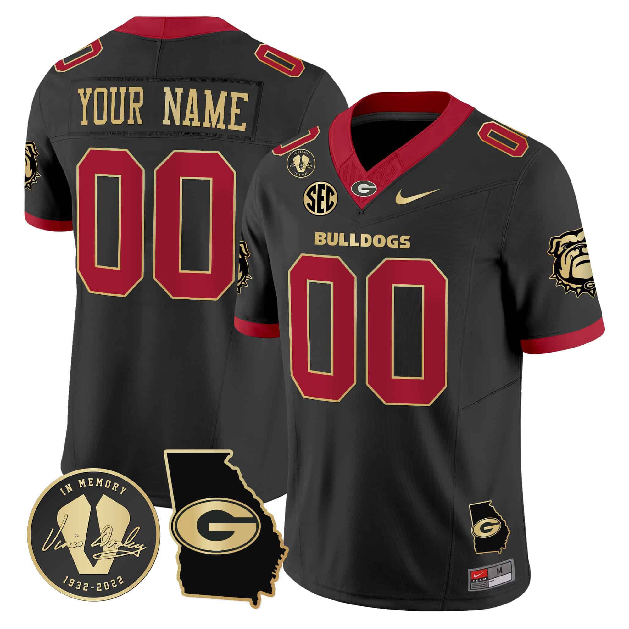 Men Georgia Bulldogs Black 2024 Nike Vapor Custom NCAA Jersey style 1->customized nfl jersey->Custom Jersey